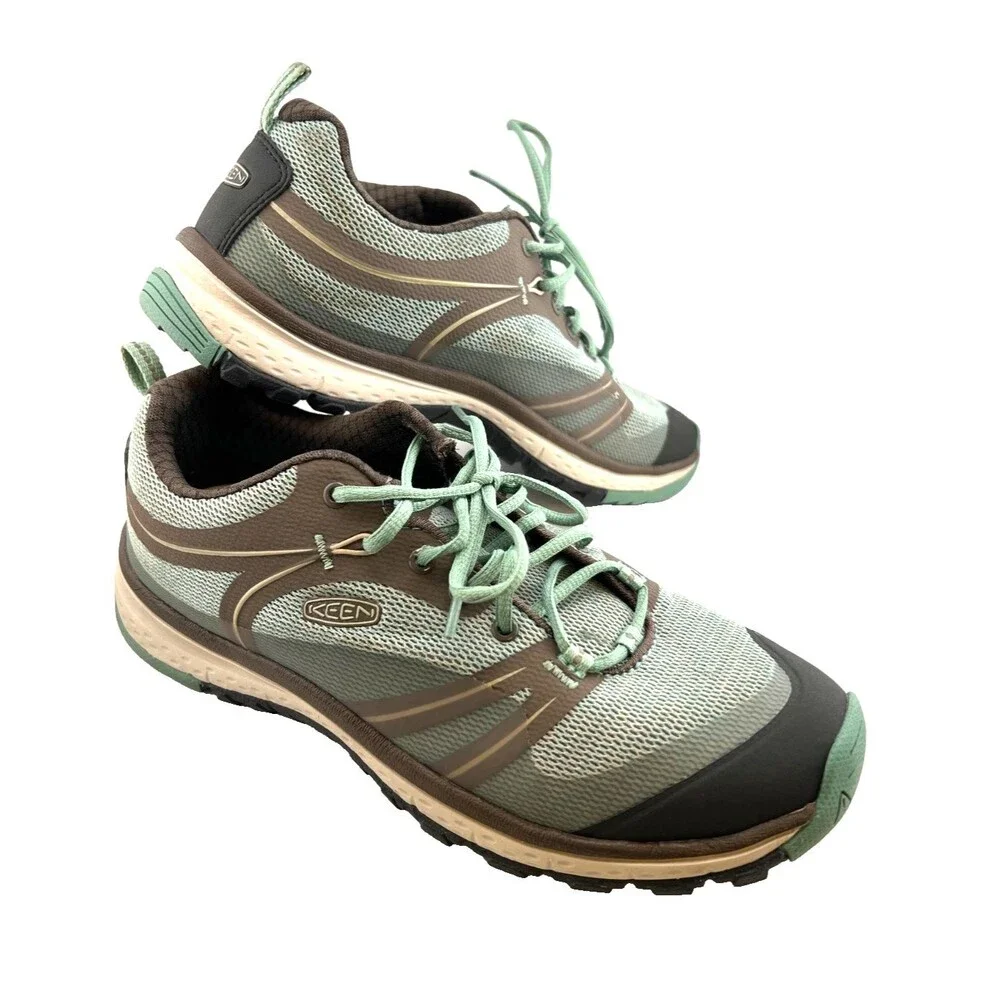 KEEN Terradora Trail Shoes Women’s 8.5 Hiking Green Gray Sneakers Outdoors - Picture 2 of 8